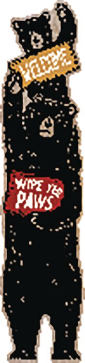 WIPE YOUR PAWS LEANER WOOD MDF SIGN
