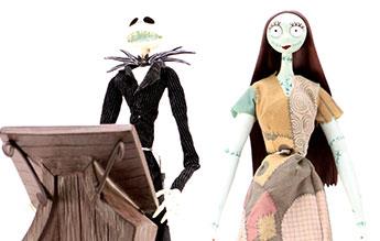 jack and sally coffin dolls