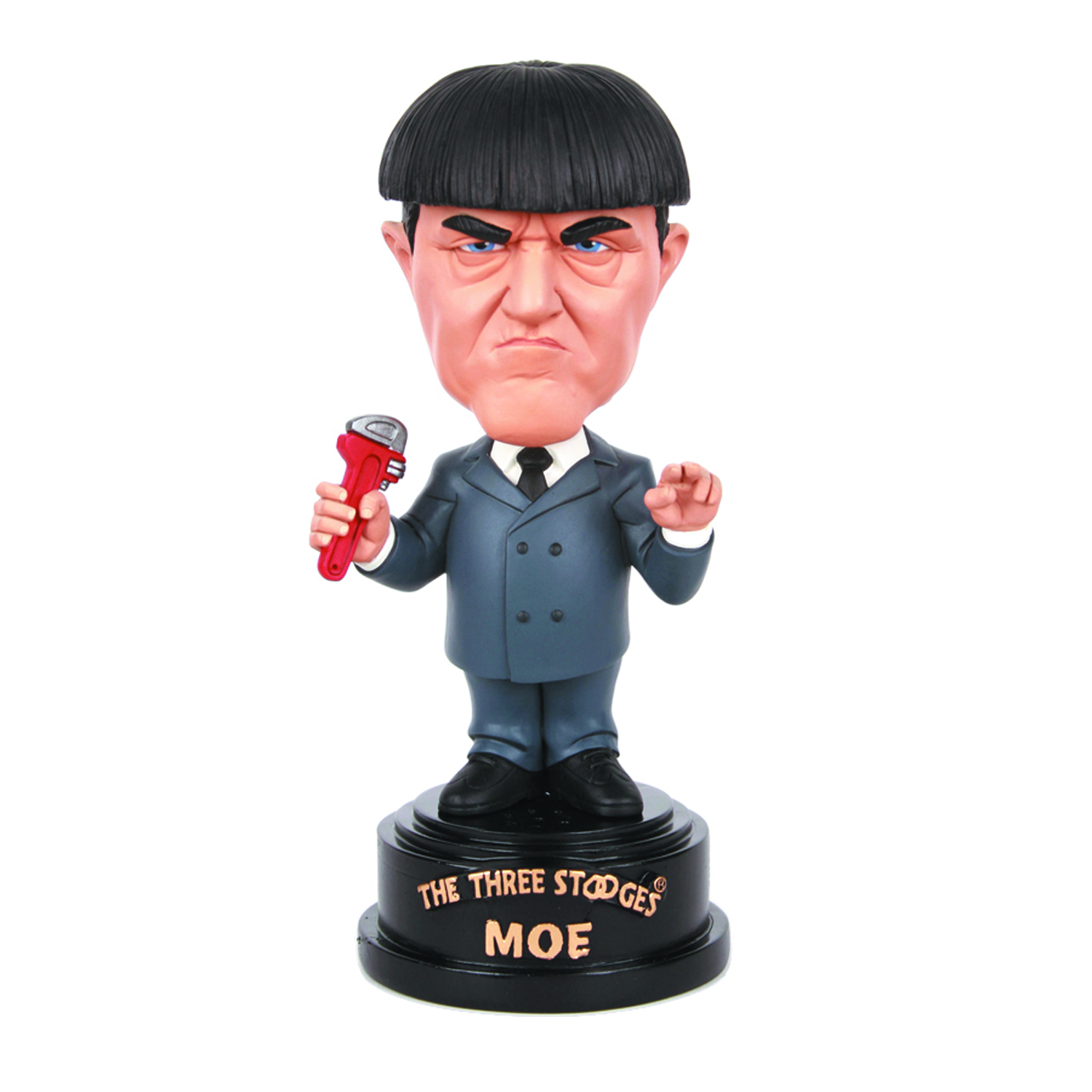 JUN122128 - THREE STOOGES MOE TALKING BOBBLEHEAD - Previews World