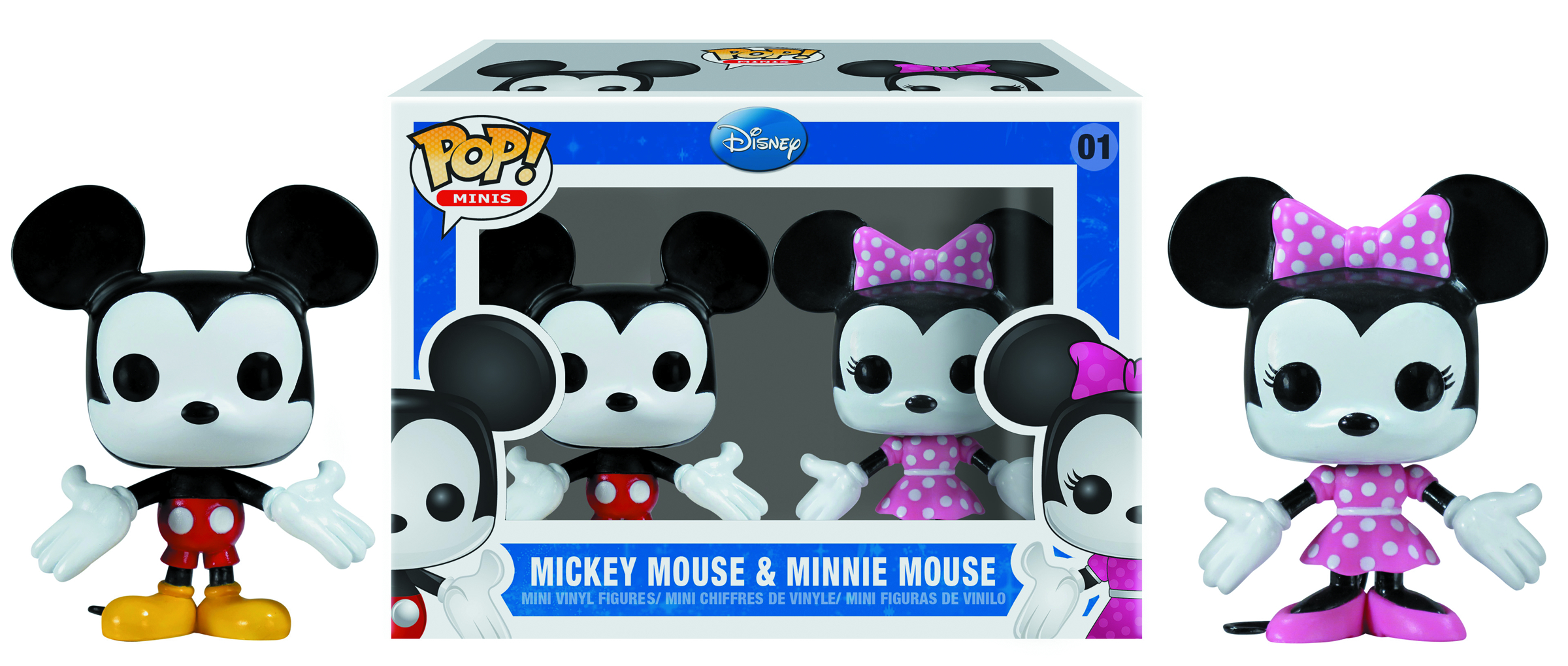 Aug122039 - Mini Pop Mickey And Minnie Mouse Vinyl Fig 2pk - Previews World