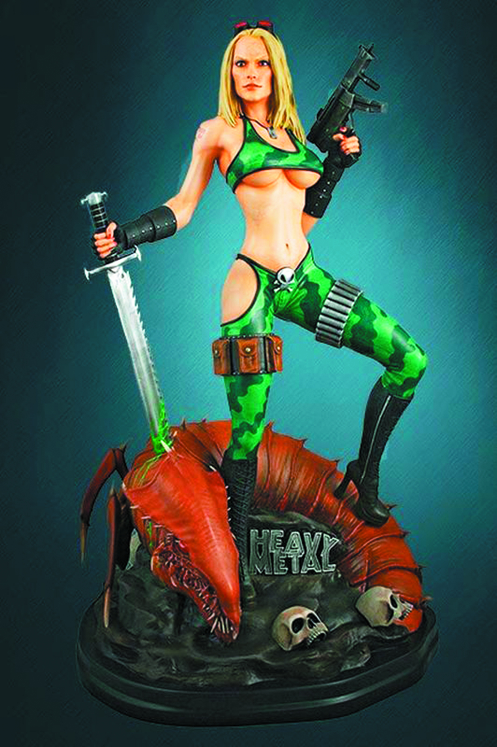 May142493 Heavy Metal Alien Marine Girl 1 4 Scale Statue Previews World