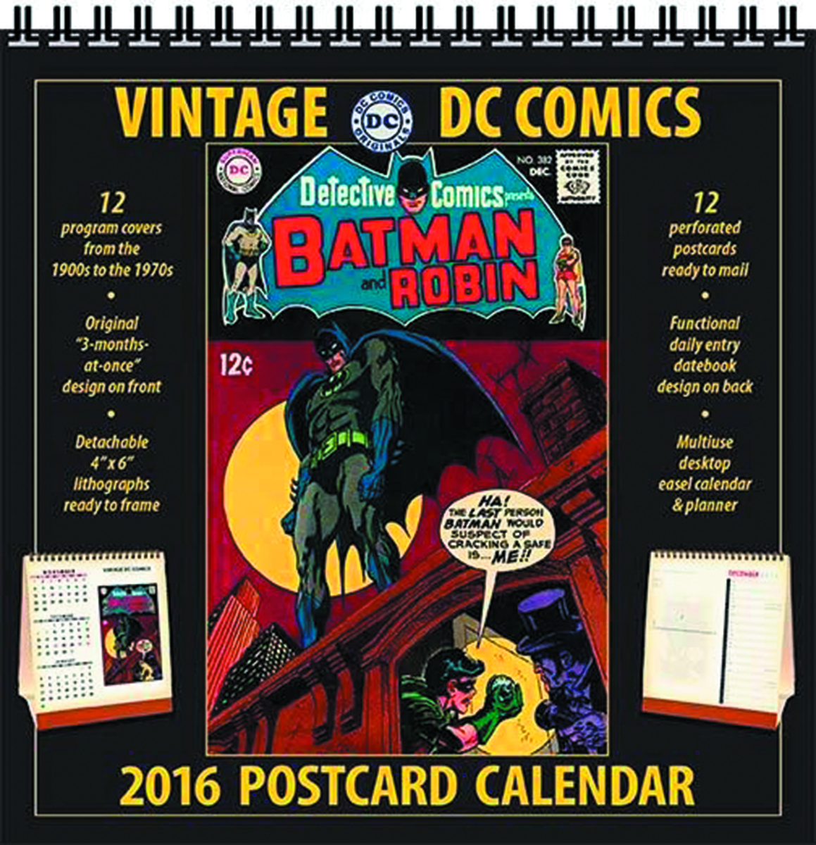 APR151972 VINTAGE DC COMICS 2016 DESKTOP CALENDAR Previews World