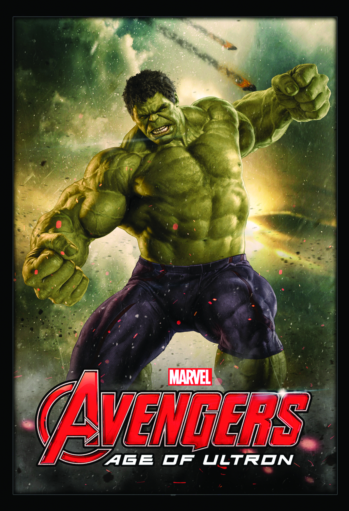 APR152348 AVENGERS AGE OF ULTRON HULK FRAMED TEXTURED POSTER