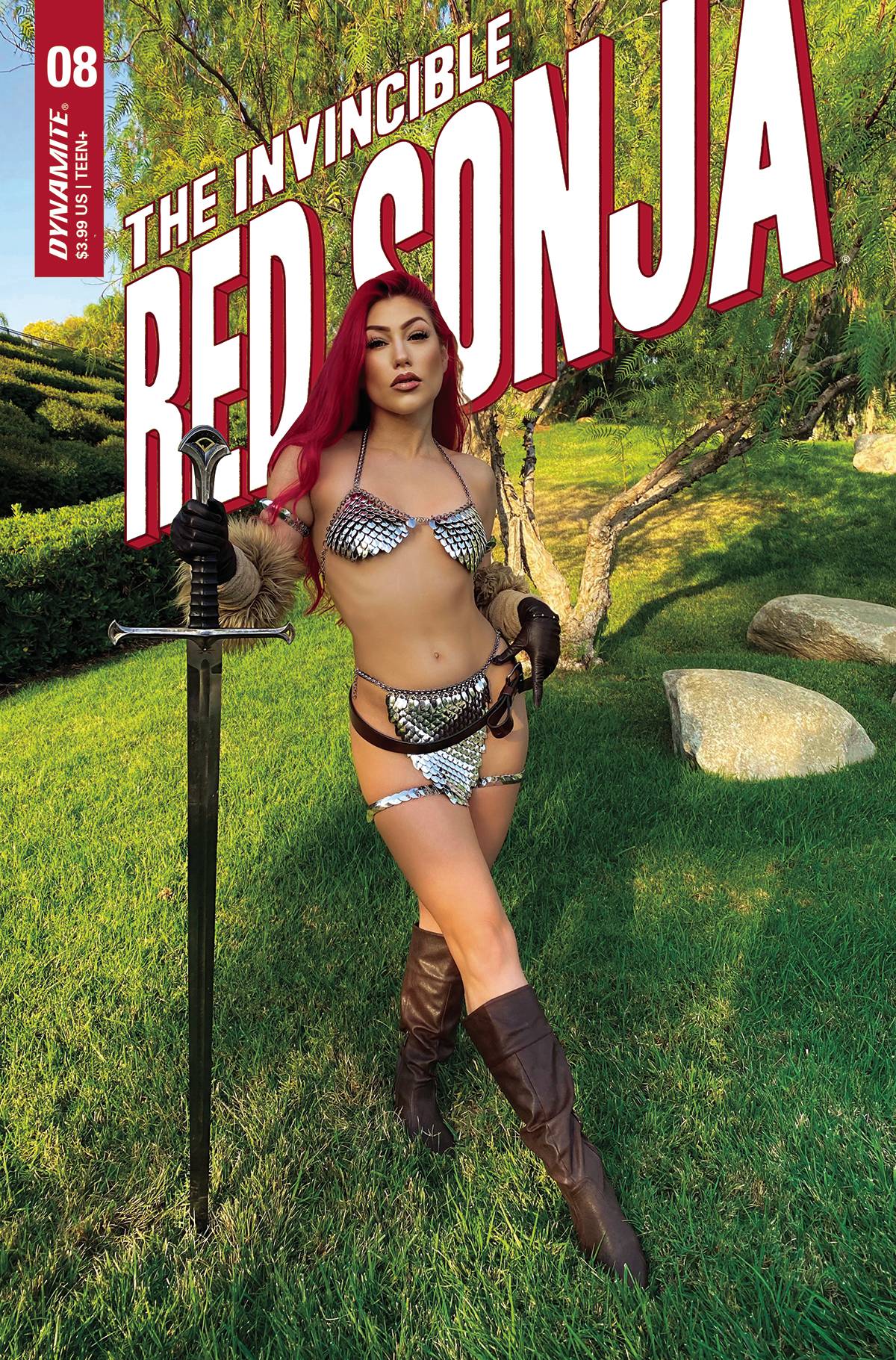 NOV210584 INVINCIBLE RED SONJA 8 CVR E COSPLAY Previews World