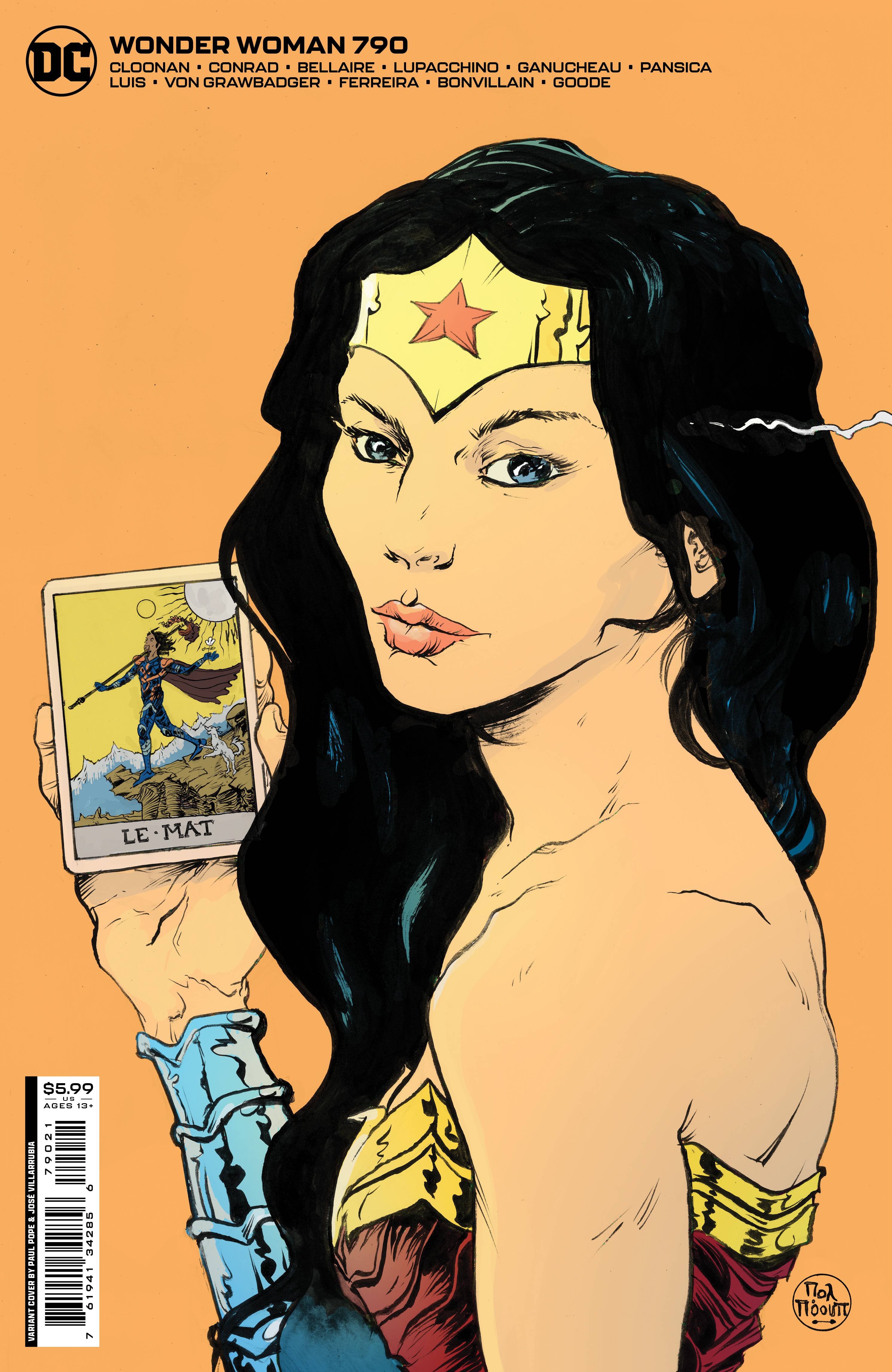 Jun Wonder Woman Cvr B Pope Card Stock Var Previews World