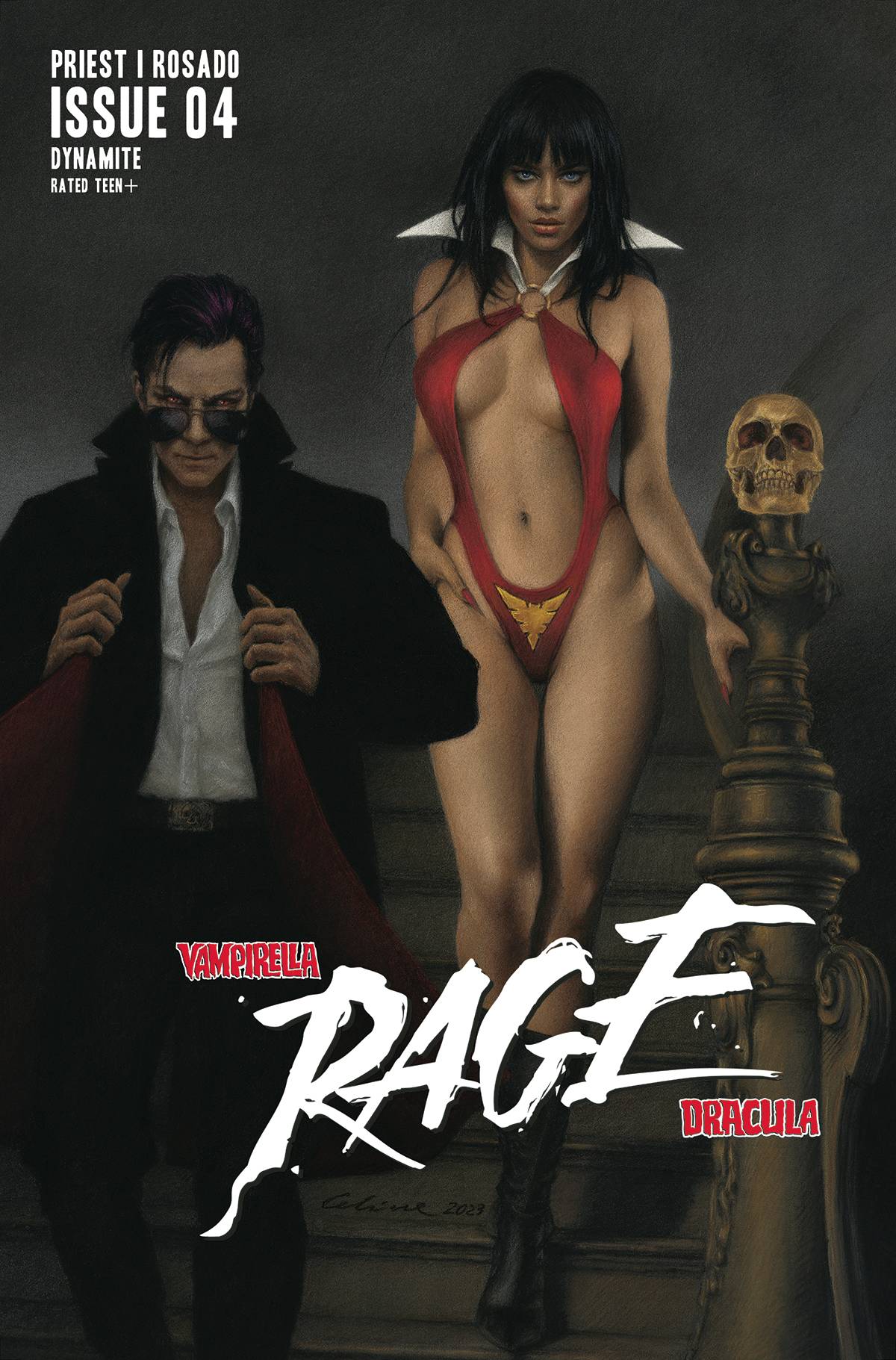 SEP230340 VAMPIRELLA DRACULA RAGE 4 CVR B CELINA Previews World