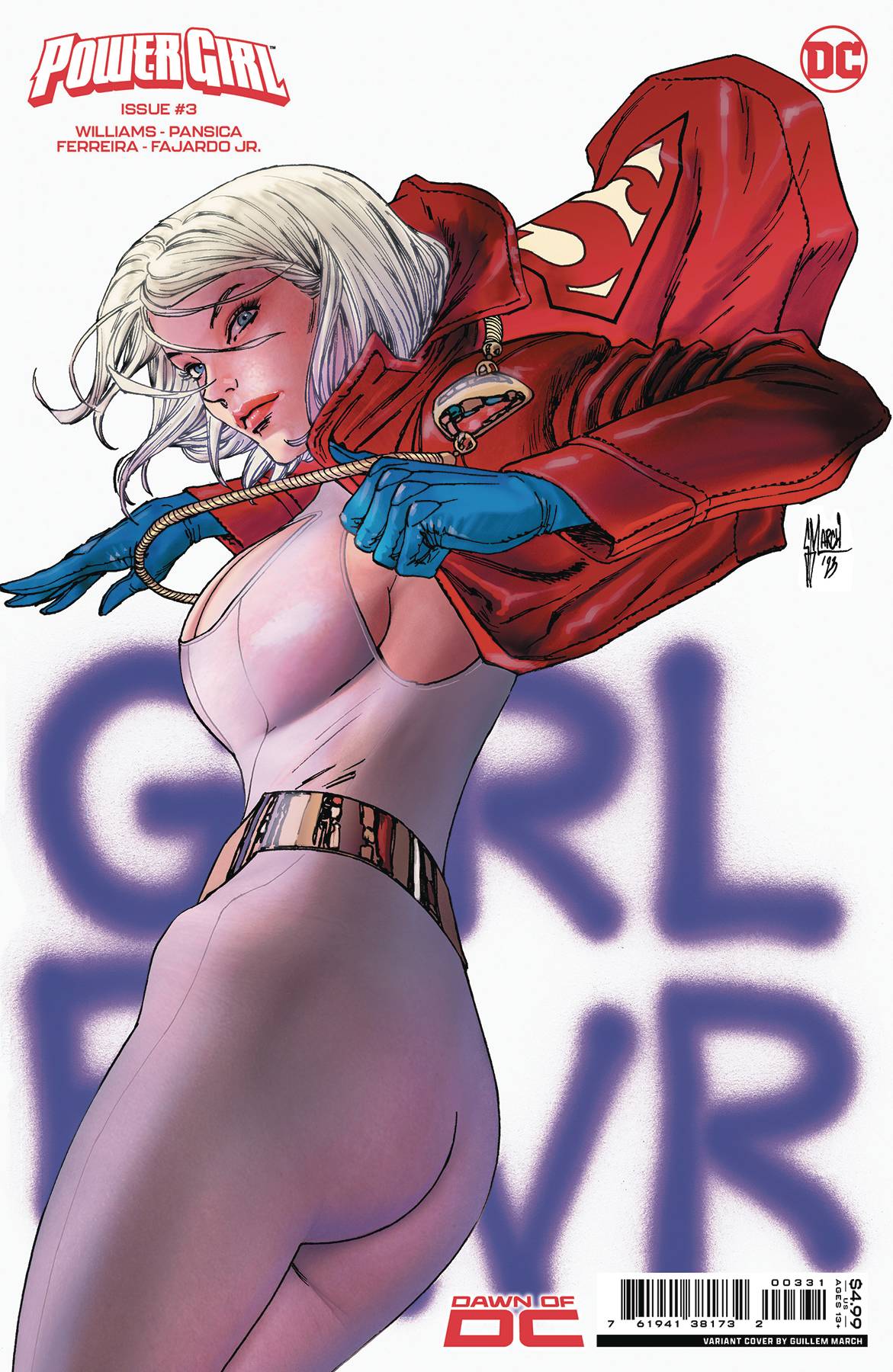 SEP232868 POWER GIRL 3 CVR C GUILLEM MARCH CSV Previews World