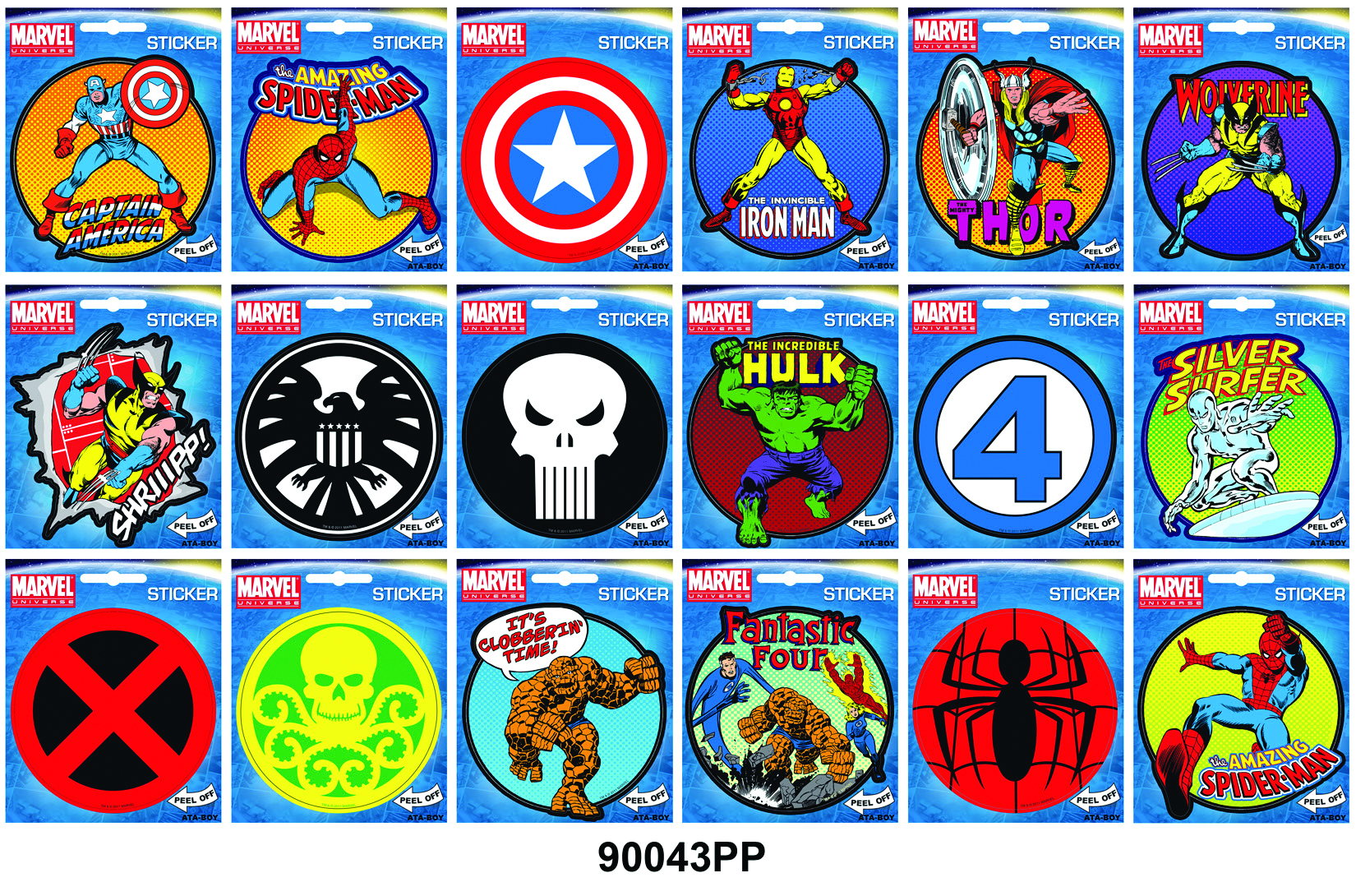 Previewsworld Marvel Comics 36 Piece Sticker Set Net C 1 1 3