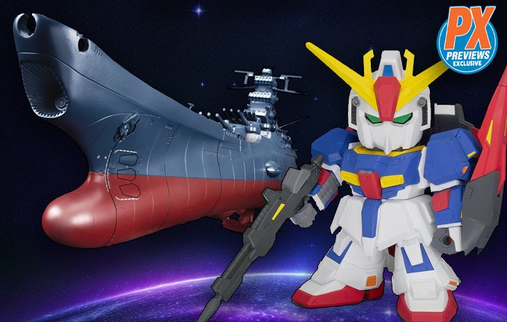 New PX Pre-Orders: Jumbo Sofubi SD Z Gundam and Mechanics Space Battleship Yamato Figures