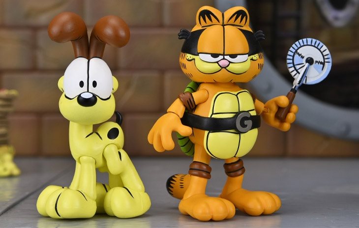 Garfield and Oddie Mask Up to Join the Turtles in this New Action Figure 2-Pack from NECA