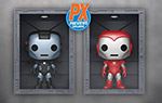 NEW PX Funko Pop! Deluxe Marvel Iron Man Hall of Armor Mk11 War Machine & Silver Centurion Figures