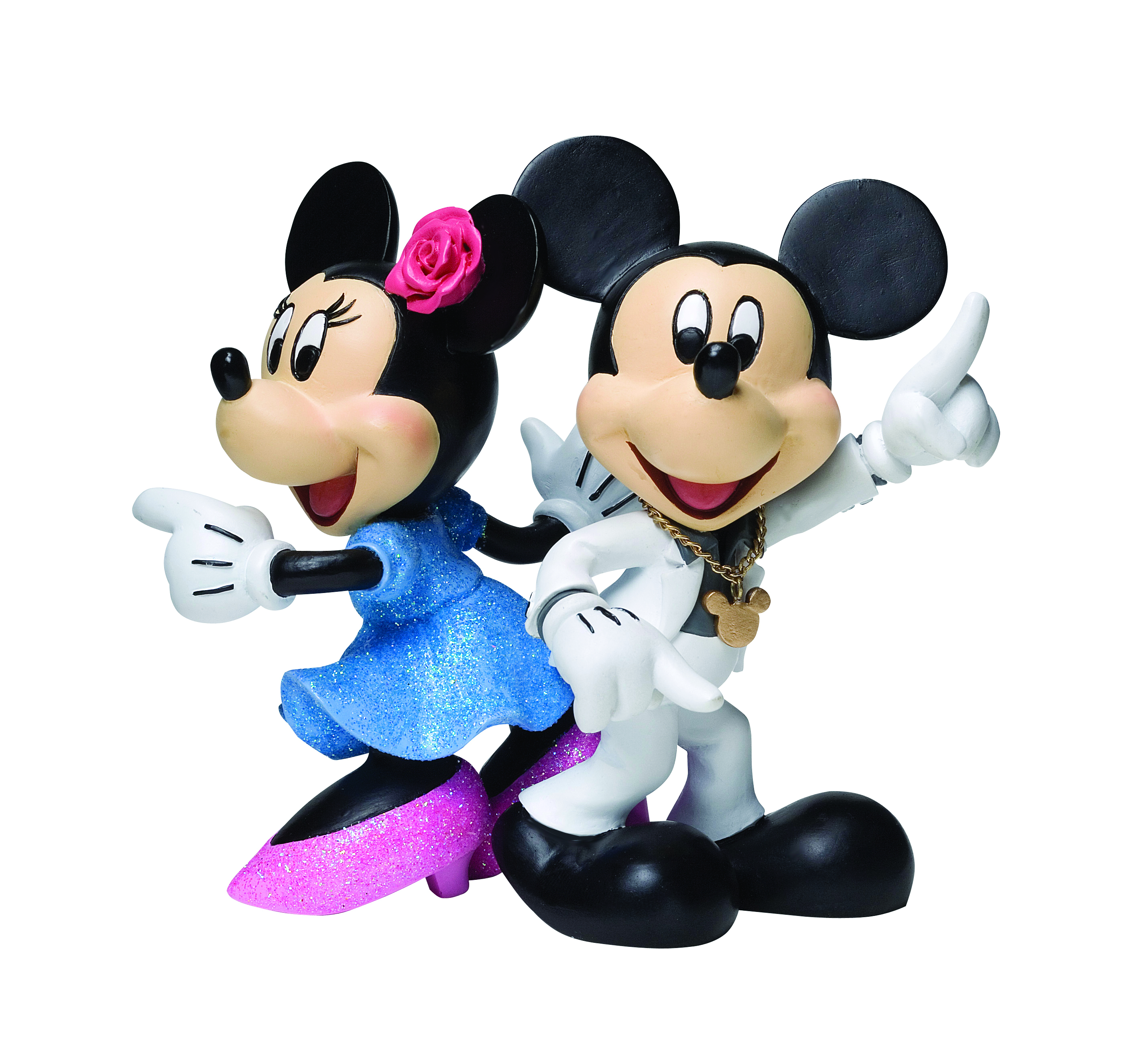 mickey mouse and minnie mouse figurines