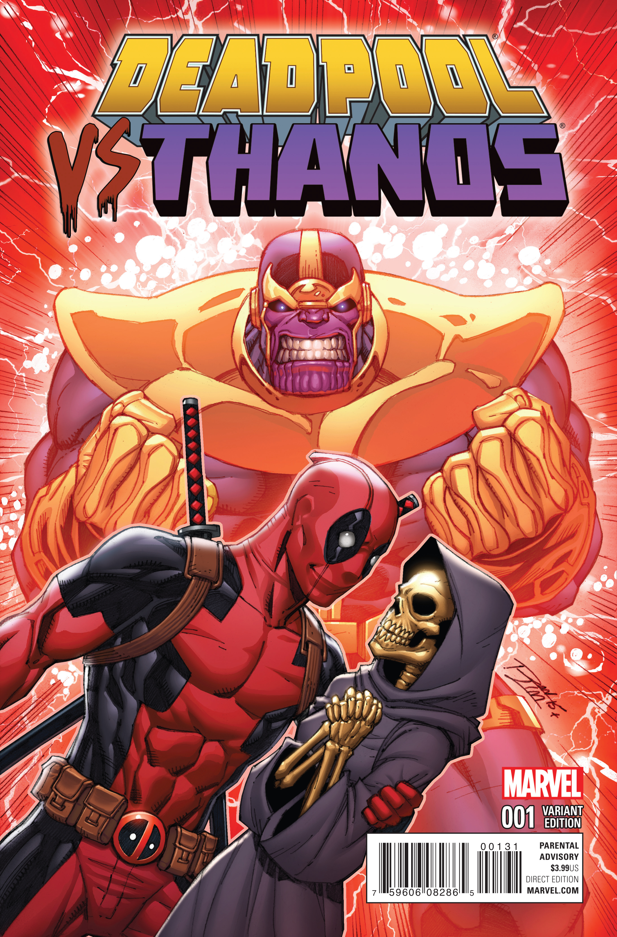 Jul150791 Deadpool Vs Thanos 1 Of 4 Lim Var Previews