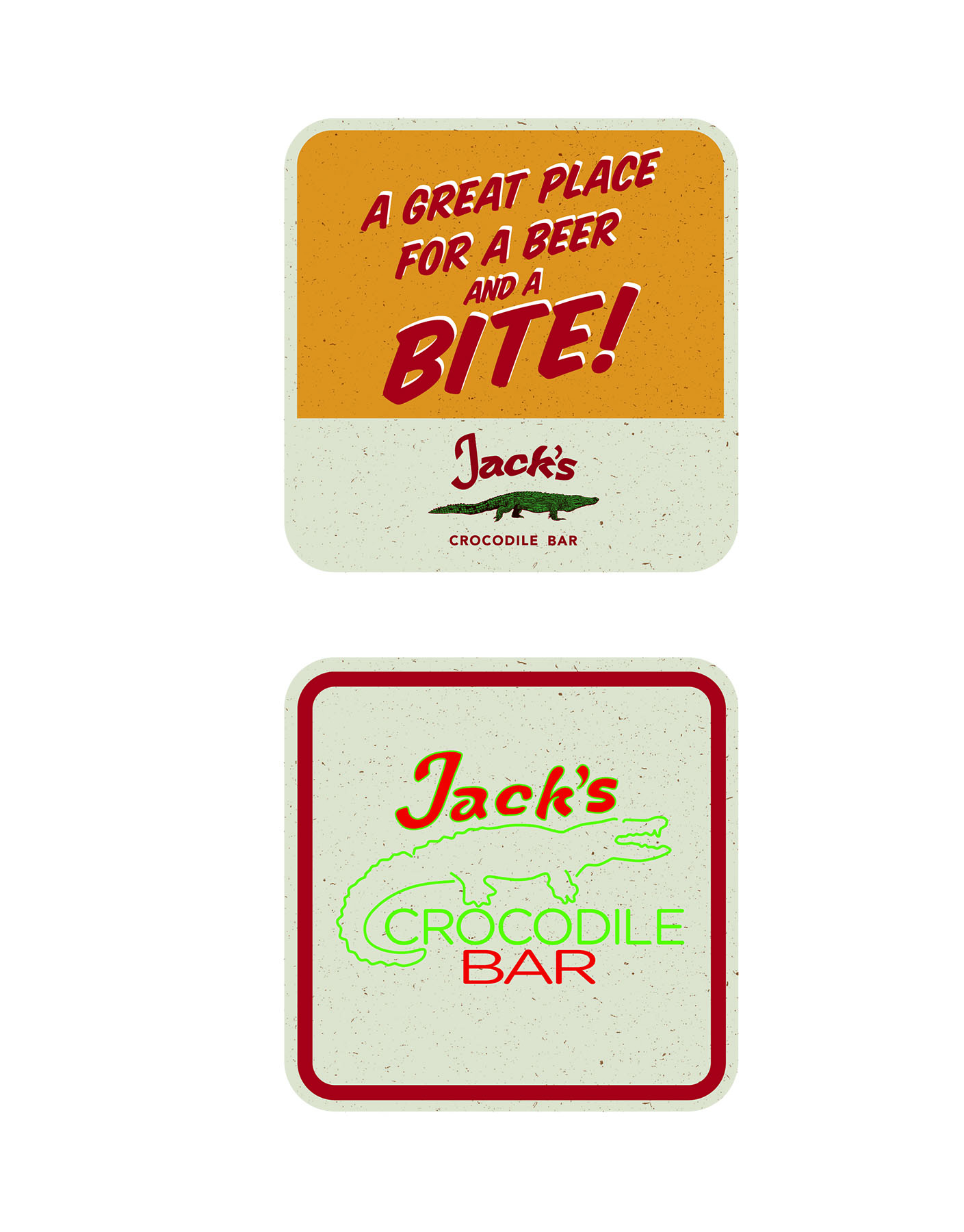 AMERICAN GODS JACKS CROCODILE BAR COASTER SET 