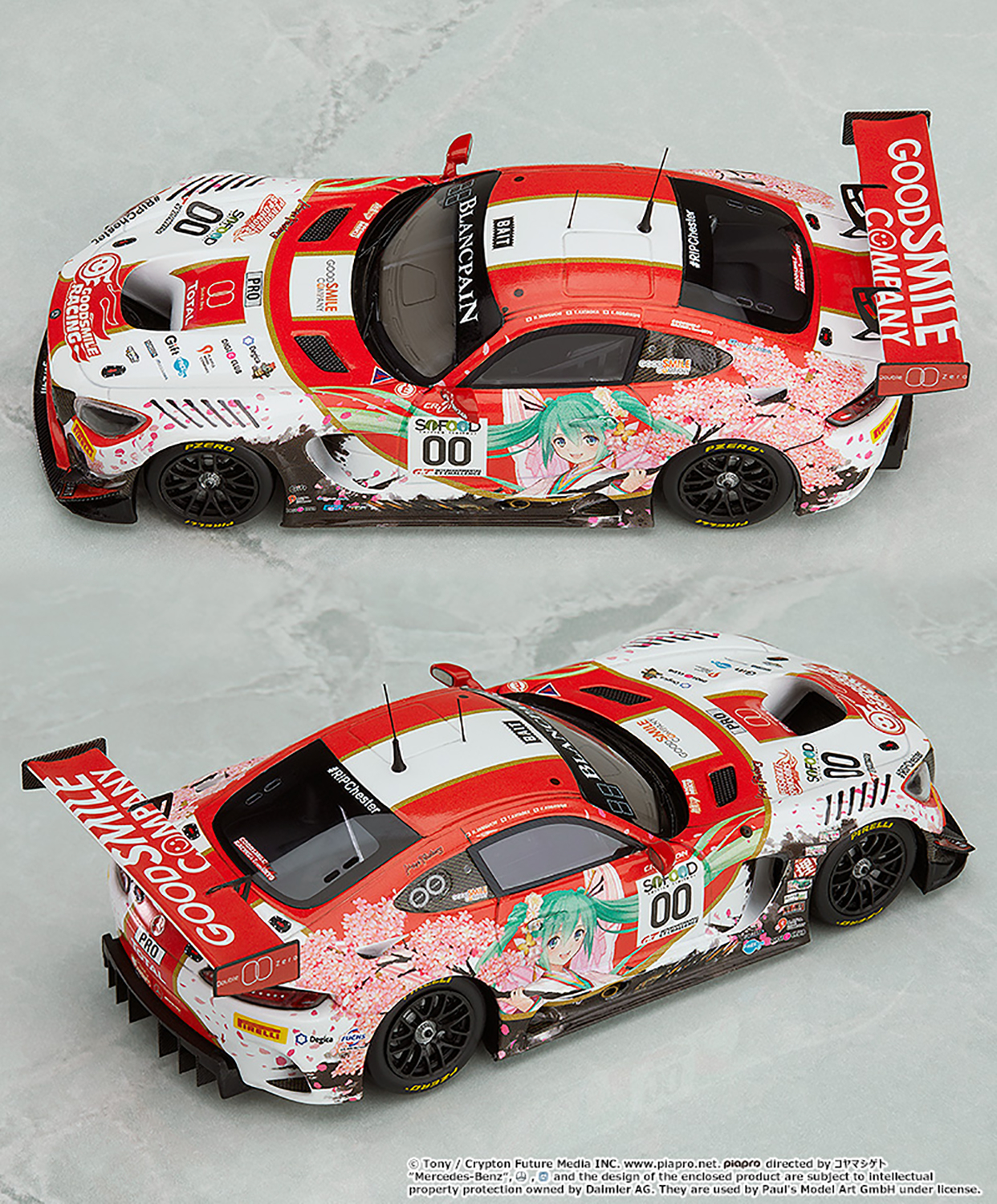 APR188969 - HATSUNE MIKU GT PROJECT 1/43 MINI CAR AMG 2017 SPA24H VER ...