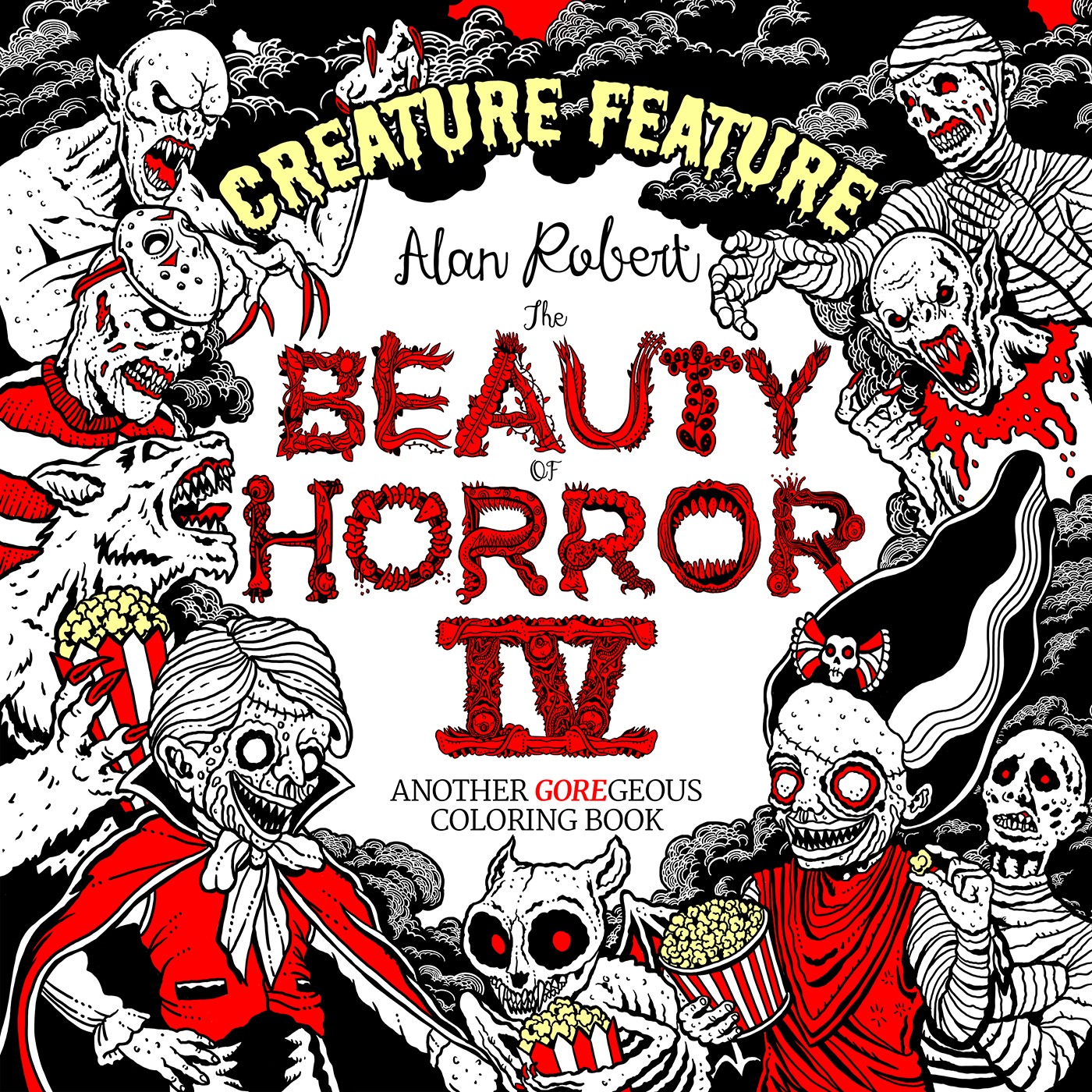 BEAUTY OF HORROR SC CREATURE FEATURE COLORING BOOK