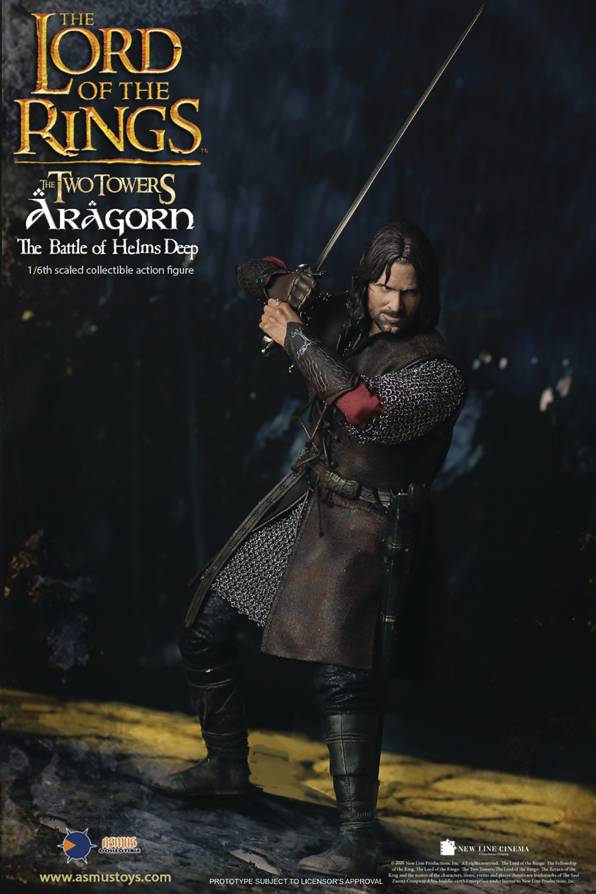 JUL208147 - LORD OF THE RINGS ARAGORN AT HELMS DEEP 1/6 AF