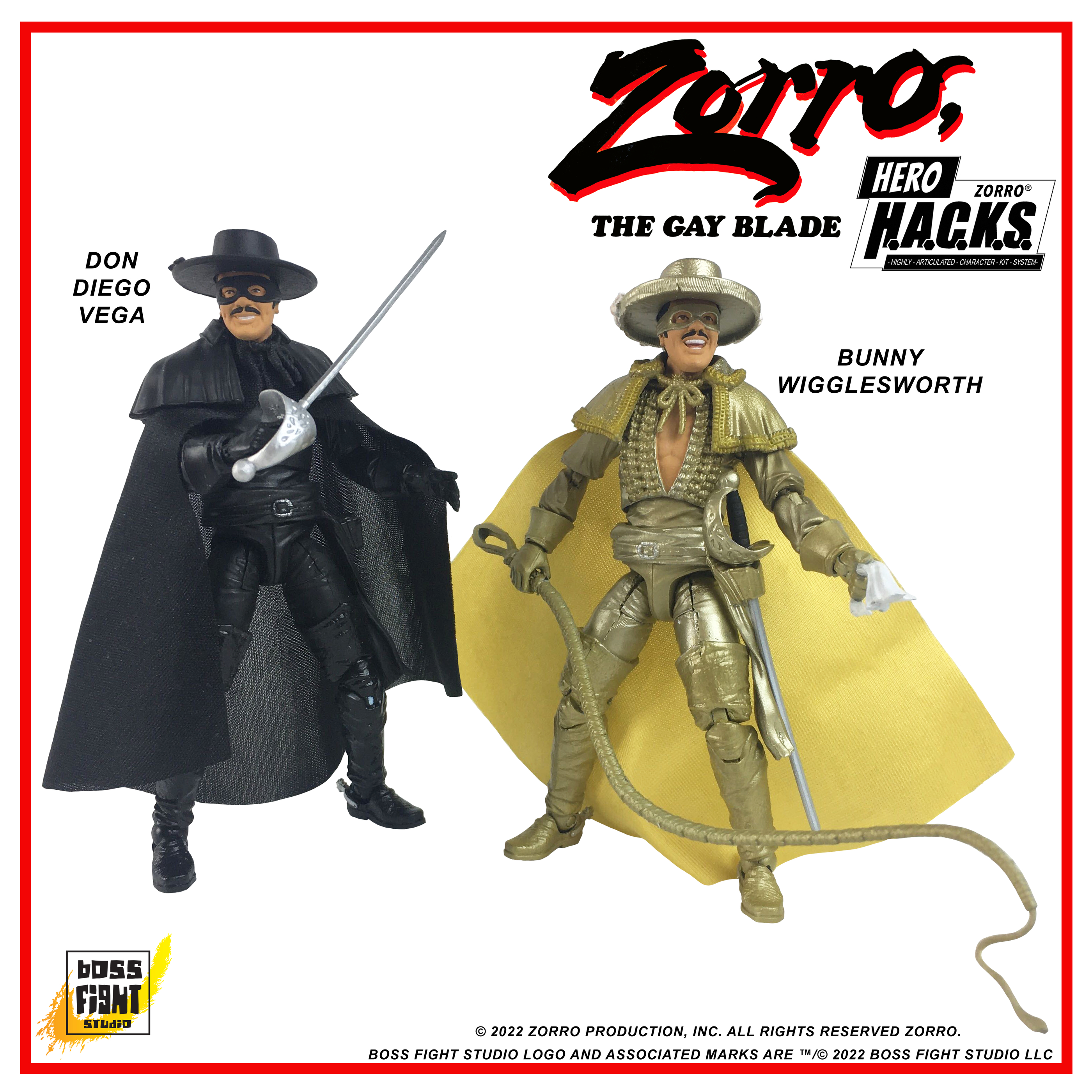 JAN229086 - HERO HACKS ZORRO WV2 GAY BLADE COLLECTORS 2PK AF