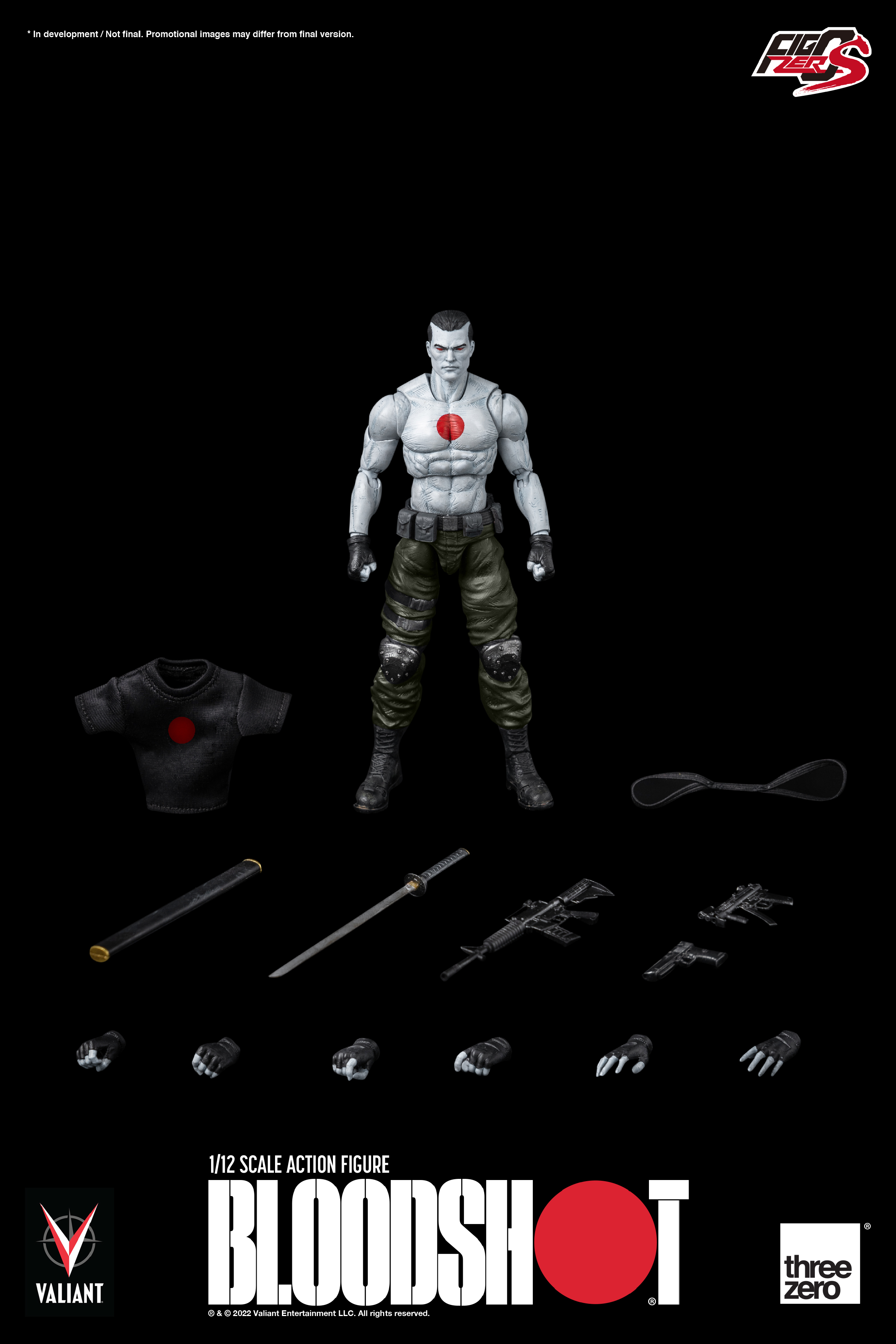 APR228833 - VALIANT FIGZERO S BLOODSHOT 1/12 SCALE AF