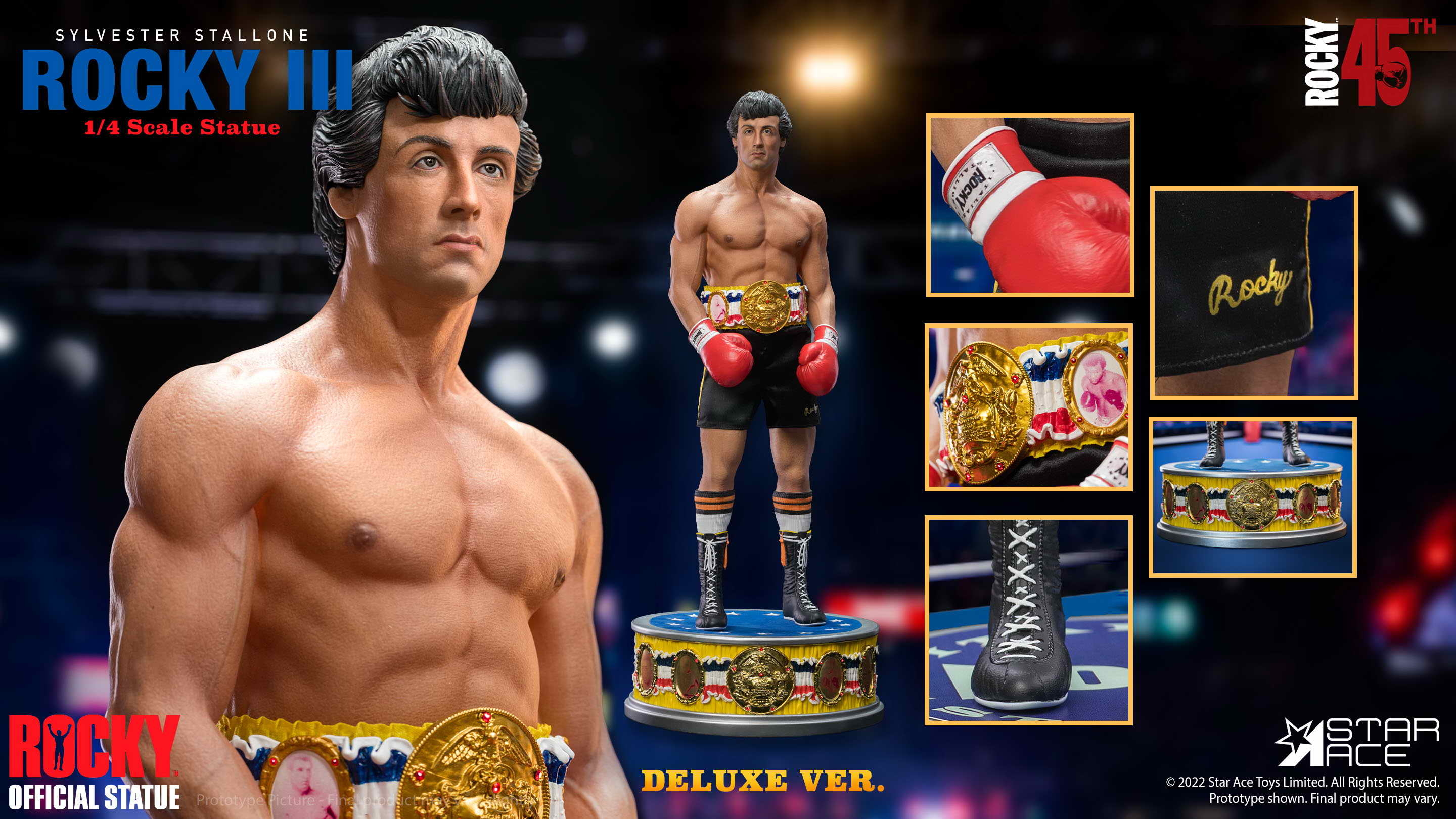 AUG228570 - ROCKY II 1979 ROCKY BALBOA 1/4 POLYRESIN STATUE DLX