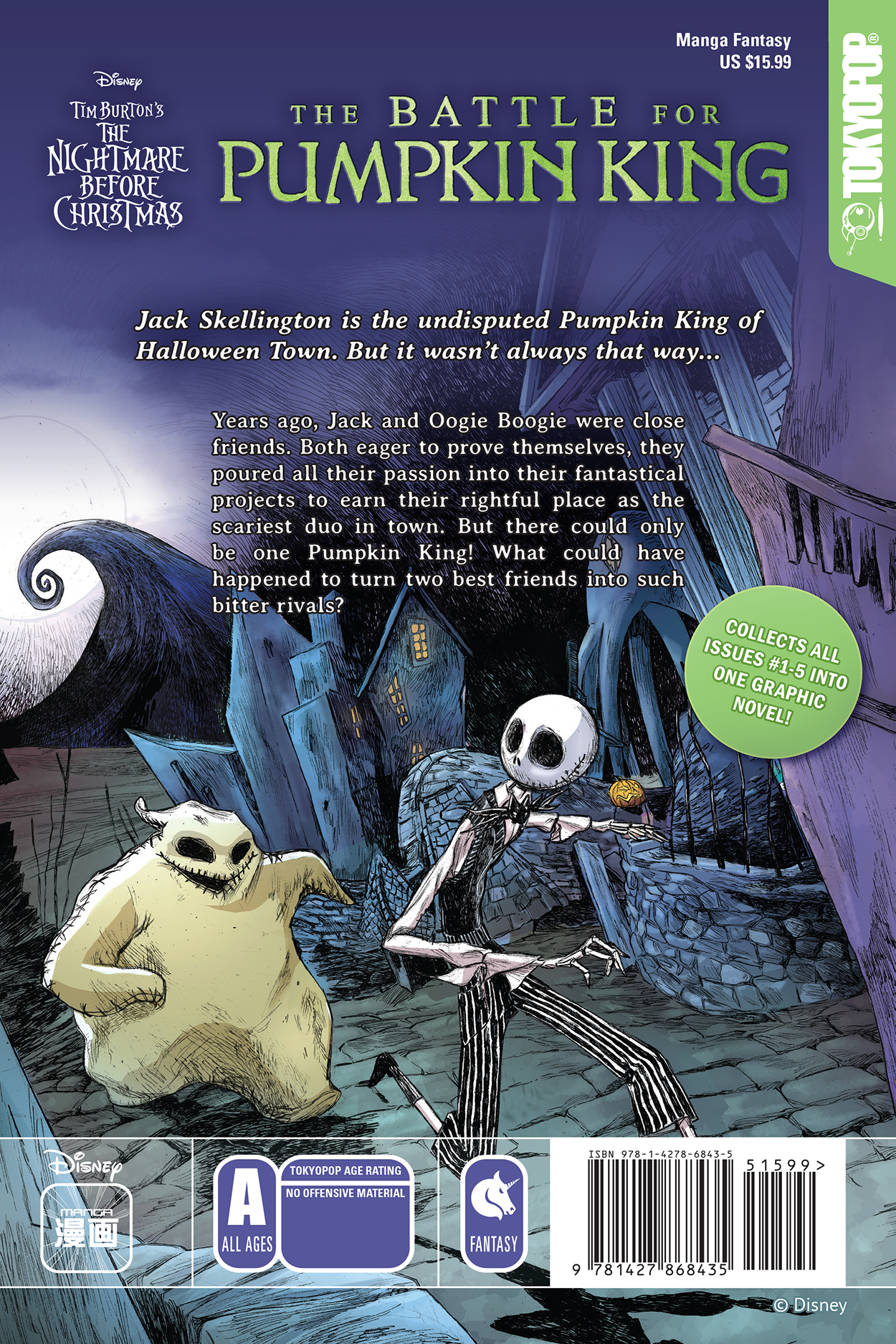 Disney Manga: Tim Burton's The Nightmare Before Christmas - The Battle for  Pumpkin King - by Deborah Allo