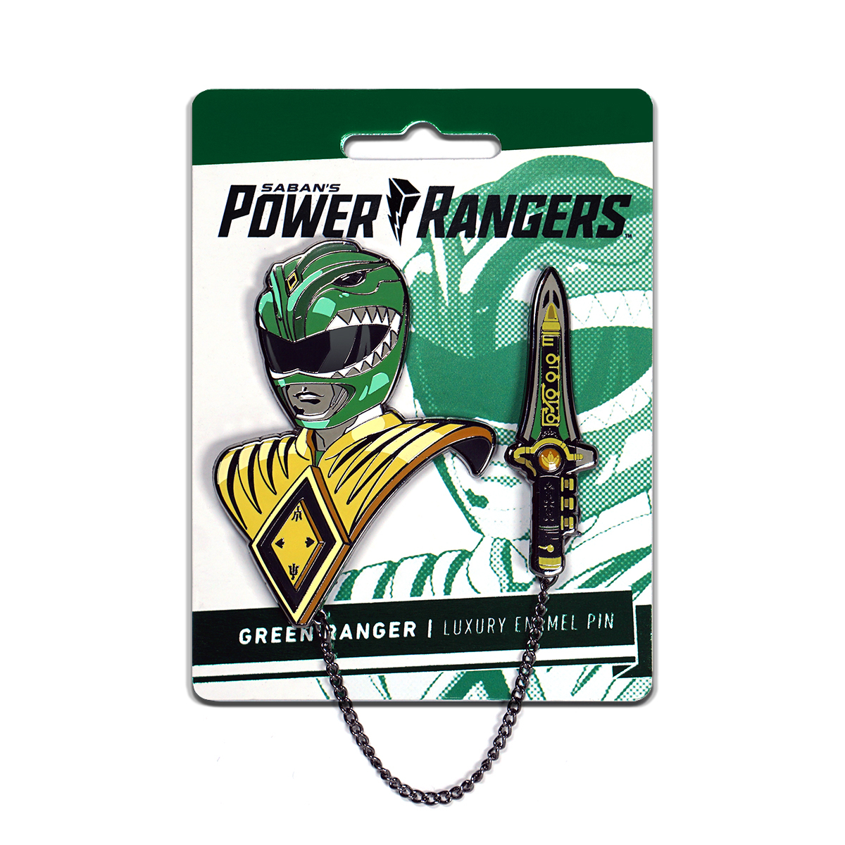 FEB208095 - POWER RANGERS GREEN RANGER ENAMEL PIN - Previews World