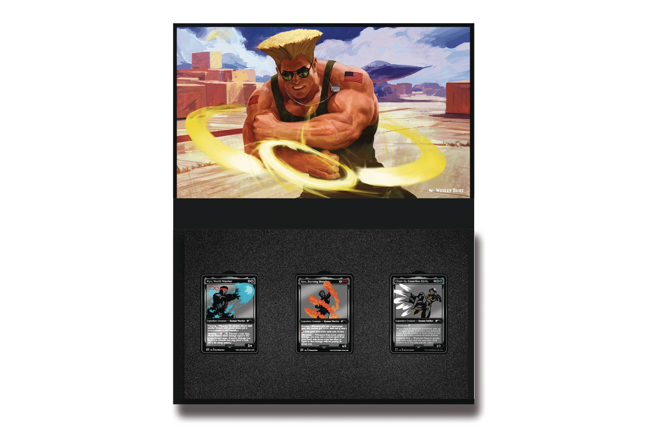 FEB228339 - MTG SECRET LAIR X STREET FIGHTER XL 3PC AR PIN SET