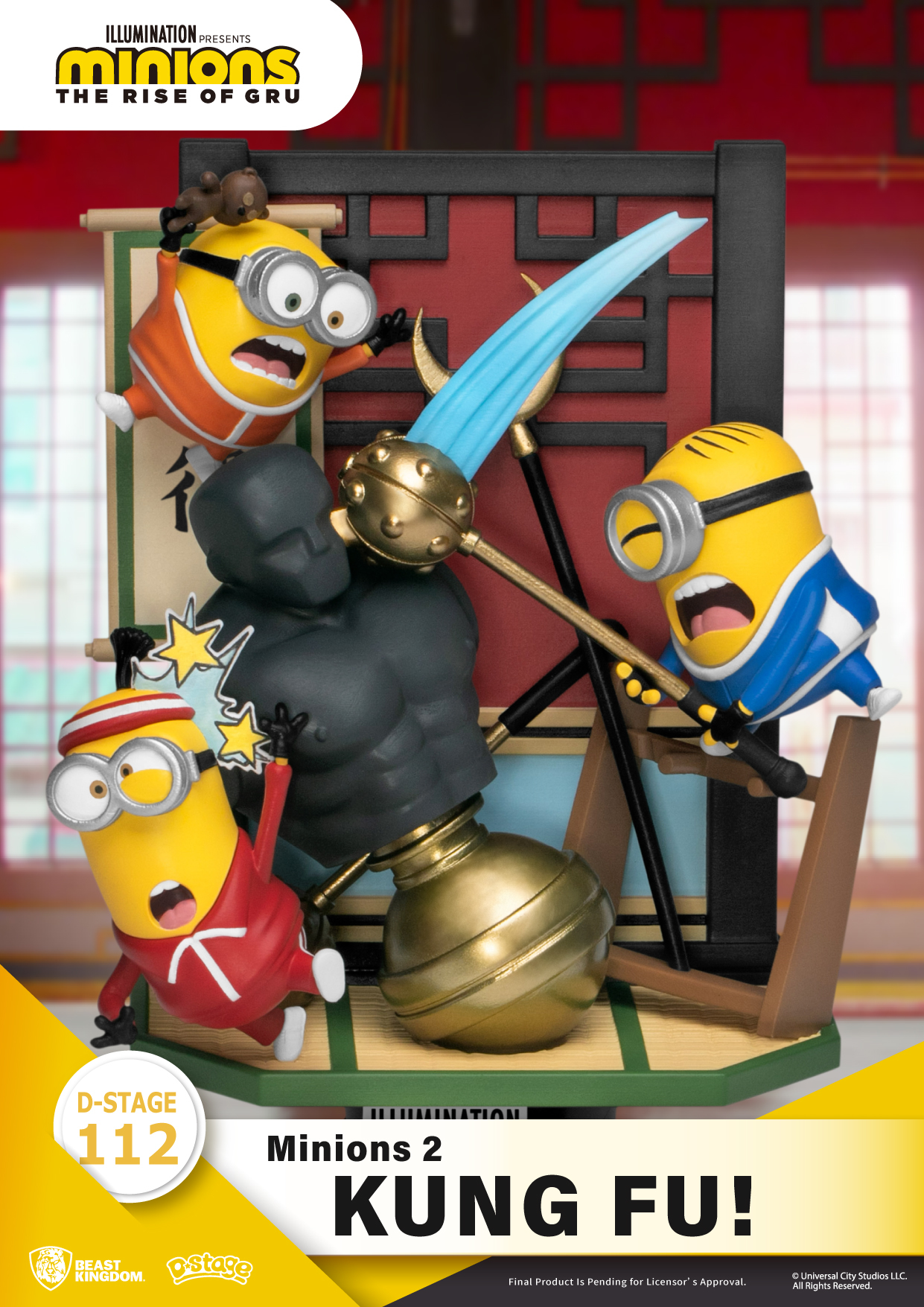 BEAST KINGDOM MINIONS 2 DS-112 KUNG FU D-STAGE SER 6IN STATUE 最大