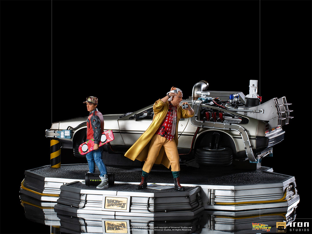 SEP238056 - BACK TO THE FUTURE II EAF-005DX FLOATING DELOREAN DLX VER (N -  Previews World