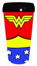 WONDER WOMAN UNIFORM 16OZ TRAVEL MUG W/LID
