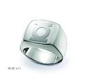 GREEN LANTERN STEEL SIGNET RING SIZE 12