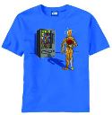 SW THREEPIO IN LOVE BLUE T/S LG