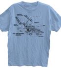 ST SHIP DIAGRAM LIGHT BLUE T/S XXL