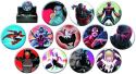 MARVEL SPIDER-VERSE 144 PIECE BUTTON ASST