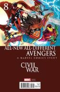 ALL NEW ALL DIFFERENT AVENGERS #8 LAND CIVIL WAR VAR ASO