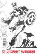 UNCANNY AVENGERS #11 STERANKO CAPTAIN AMERICA B&W VAR