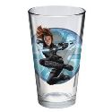 TOON TUMBLERS CAPTAIN AMERICA 3 BLACK WIDOW PINT GLASS