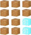 MINECRAFT MINE-KESHI WOOD PLANK & GLASS BLOCK SET  (JUL