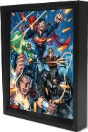 JUSTICE LEAGUE ATTACK LENTICULAR 3D SHADOWBOX