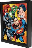 JUSTICE LEAGUE HEROES LENTICULAR 3D SHADOWBOX
