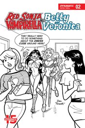 RED SONJA VAMPIRELLA BETTY VERONICA #2 10 COPY PARENT B&W IN