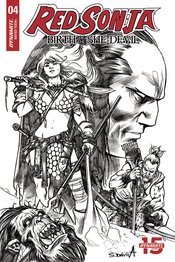 RED SONJA BIRTH OF SHE DEVIL #4 20 COPY DAVILA B&W INCV (NET