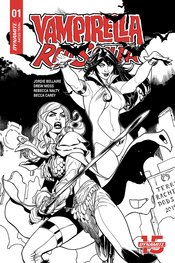 VAMPIRELLA RED SONJA #1 50 COPY DODSON B&W INCV (Net)