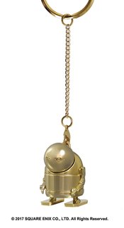 NIER AUTOMATA MACHINE LIFEFORM METAL KEYCHAIN GOLD