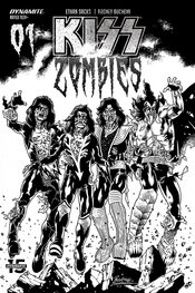 KISS ZOMBIES #1 30 COPY BUCHEMI B&W INCV