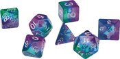 BLUE AURORA SEMI TRANSPARENT SIRIUS DICE SET