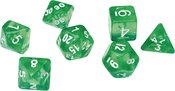 TRANSLUCENT GREEN RESIN SIRIUS DICE SET