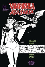 VAMPIRELLA RED SONJA #5 40 COPY ROMERO & BELLAIRE B&W INCV