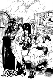 ELVIRA MISTRESS OF DARK #10 21 COPY CASTRO B&W VIRGIN FOC IN