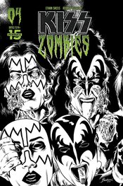 KISS ZOMBIES #4 30 COPY BUCHEMI B&W INCV